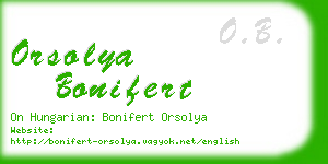 orsolya bonifert business card